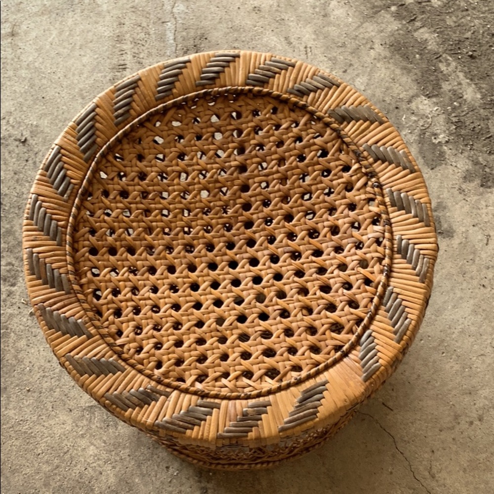 Vintage wicker stool